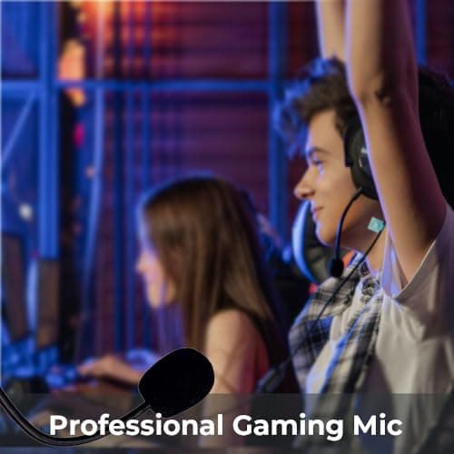 J.M.SHOW Replacement Game Mic Compatible with Logitech G PRO X2, G PRO X Wireless and G Pro Wired Gaming Headsets, Detachable Noise Cancelling Crystal-Clear Game Microphone with 2Pcs Foam Cover — view 5