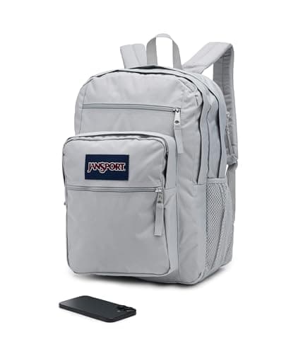 JanSport Laptop Backpack - Computer Bag with 2 Compartments, Ergonomic Shoulder Straps, 15” Laptop Sleeve, Haul Handle - Grounded Grey — view 2