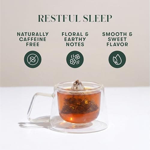 Luxmi Estates Organic Valerian Root, Chamomile, & Lavender Loose Leaf Tea 50g/1.76oz (25 cups) for Sleep | Caffeine Free Wellness Sleep Tea — view 3