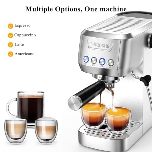 MAttinata Espresso Machine 20 Bar, Compact Espresso Maker with Milk Frother — view 4