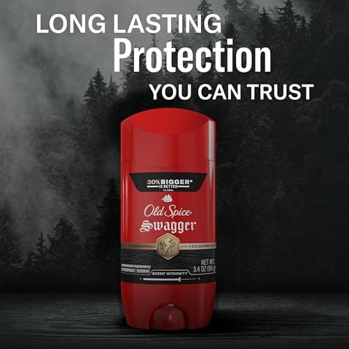 Old Spice Antiperspirant Deodorant for Men, 24/7 Sweat & Odor Protection, 24/7 Lasting Freshness, Invisible Solid, Swagger with Cedarwood Scent, 3.4 oz — view 5