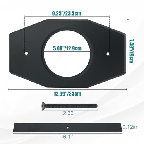 Shower Valve Remodel Cover Plate, A502-26 Single Hole Conversion Plate Compatible with Moen & Delta Trim, Bathroom Wall Repair Escutcheon, Black