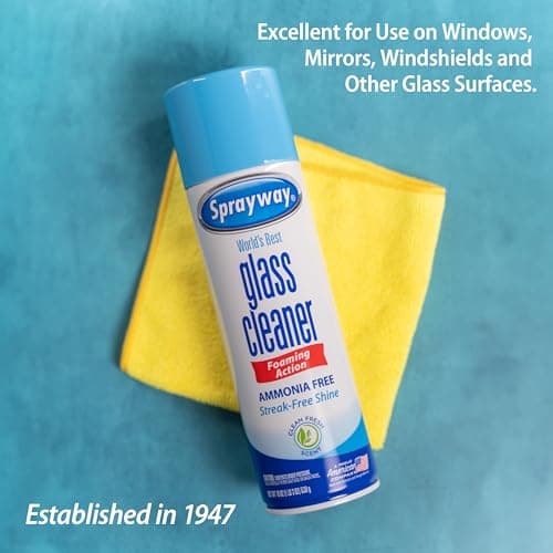 Sprayway Glass Cleaner Foaming Aerosol Spray, 19oz, Pack of 2 | Ammonia-Free, Streakless, Fast-Acting | Cleans & Polishes Glass Surfaces | Fresh Scent, Removes Fingerprints, Dust, Dirt, Smoke Film — view 4