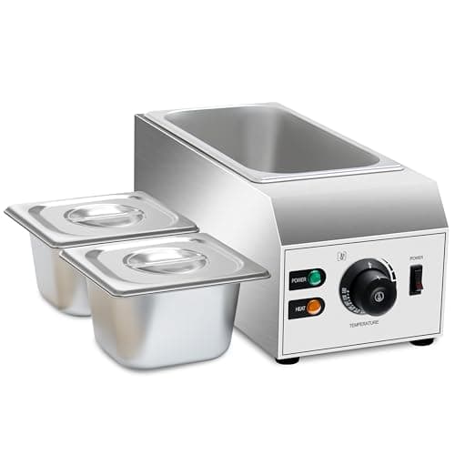 1000W Electric Chocolate Tempering Machine, Commercial Chocolate Melter with 2 Cylinders, Water Bath Heating, Adjustable Thermostat & Indicator Light, Stainless Steel Chocolate Warmer — view 4