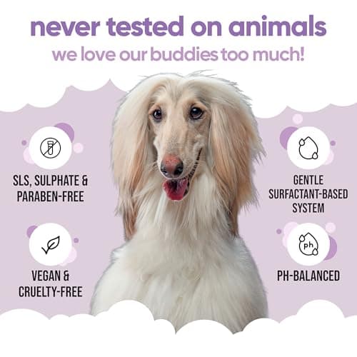 White Dog Shampoo by Buddycare | Dry Skin & Itchy Skin Relief for Smelly Dogs | Deep Cleansing Shampoo for Dogs Puppy Sensitive Skin | Dog Shampoo & Conditioner | with Aloe & Vitamin B5 (16.90oz) — view 5