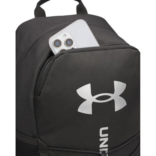 Under Armour Unisex Hustle Sport 6.0 Backpack, (001) Black/Black/Metallic Silver, One Size Fits Most — view 2