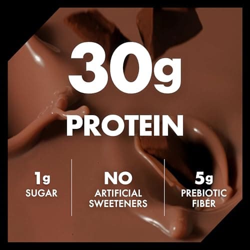 Oikos Protein Shake, Chocolate, 30g High Protein Drinks, Shelf Stable, Ready to Drink, 5g Prebiotic Fiber, 12 fl oz Bottle, 12 Count​ — view 3