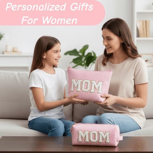 Gifts for Mom, Personalized Cute Makeup Cosmetic Bag Mom Gifts for Women Mother's Day Christmas Birthday