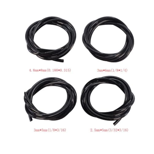 Petrol Fuel Line Hose with black 4 Sizes Common 2 Cycle Small Engine Weedeater Chainsaw Fuel Line(4 feet each) Fuel Filter Primer bulb Repair Kit