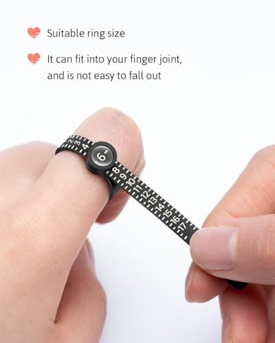 Meowoo Ring Sizer Measuring Tool with Magnifier, for Ring Measurer and Ring Sizer Clear and Intuitive Reading. Plastic Ring Sizer with Lens, 1-17 — view 4