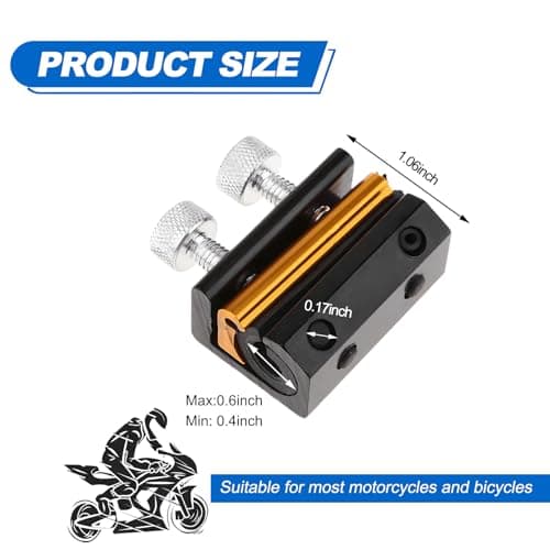 CCHRN Cable Luber Tool, Motorbike Dual Wire Oiler Throttle Cable Lubricator, Motorcycle Twin-Clamp Clutch Lubrication Tool (Black ＆ Golden)