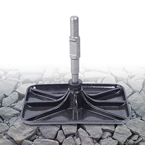 Compactor Plate Tool, Tamping Rammer Plate with High Hardness Lightweight Thickened Chassis Removable Design and Hexagonal Joint Protable Manganese Steel Hammer Bits Tamper Plates for Architectural — view 2