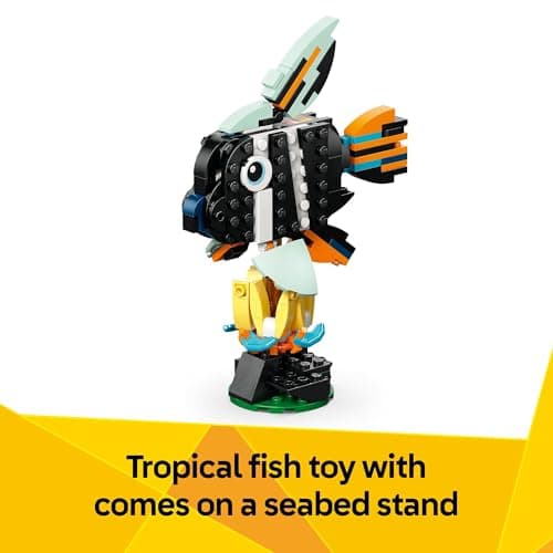 LEGO Creator 3 in 1 Wild Animals: Tropical Toucan Building Toy for Kids- Jungle Building Blocks & Learning Toy for Girls & Boys, Ages 7+ - Build 3 Animal Toys in 1 Set - Gift for Birthdays - 31173 — view 5