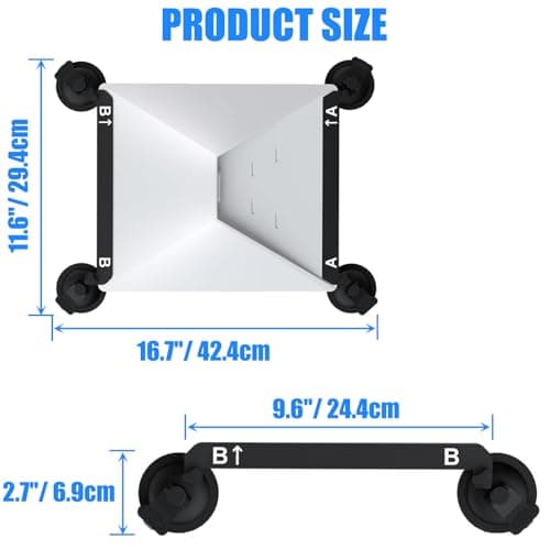 Kinktons Starlink Mini Mount Accessories, Industrial-Grade Secure Suction Cup Mount for Car Truck Windshield Sunroof Window Roof Dashboard, Stable Satellite Signal for RVs Boats Road Trips Outdoor Use