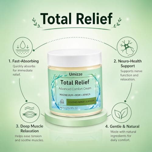 Umizze Total Relief Advanced Magnesium Cream-Joint Relief Cream with Magnesium,MSM & Arnica – Fast Absorbing,Non-Greasy Topical for Everyday Joint & Muscle Comfort，4Fl Oz — view 3