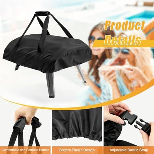 TwoPone Pizza Oven Cover for Ooni 2 Max,Waterproof 24" Pizza Oven Cover Outdoor,Heavy Duty Pizza Oven Accessories Carry Covers