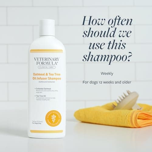 Veterinary Formula Clinical Care Dog Shampoo with Oatmeal and Tea Tree Oil, 16 oz – Gentle Shampoo for Dogs with Dry Skin, Soothes and Adds Moisture to Skin and Coat — view 3