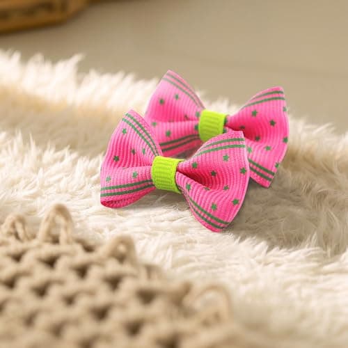QingHan Dog Hair Bows Small Puppy Bowknot Clips for Pet Grooming Accessories Doggy Gifts 100Pcs (50 Pairs) — view 5