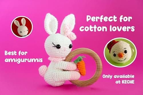 Cotton Yarn - 100% Cotton Yarn for Crocheting and Knitting, Mercerized Cotton Amigurumi Yarn Fine-Sport 2 1.76 oz (50g) / 136 Yrds (125 m) - Orange — view 4