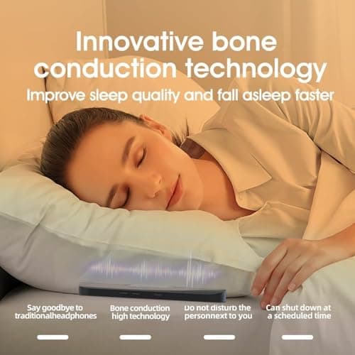STEHEALTH Under-Pillow Speaker for Sleeping - Mini Portable Wireless Bluetooth Bone Conduction, with White Noise & Timer | Supports TF Card, Suitable for Side Sleepers and Sleep Difficulties (Black) — view 3
