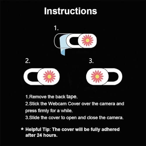 IMNEXT2U Webcam Cover Slide Ultra Thin Laptop Camera Privacy Protect Daisy — view 4