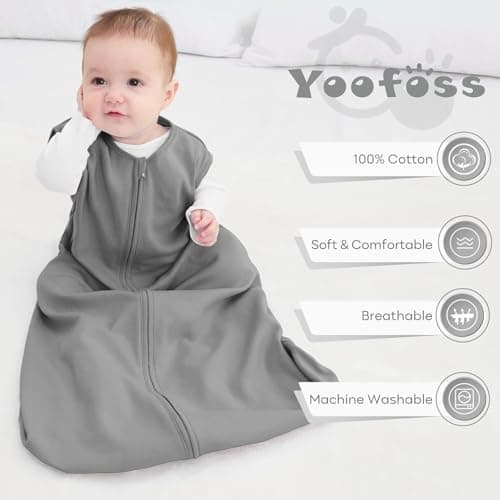 Yoofoss Baby Sleep Sack 24-36 Months Wearable Blanket for Babies 100% Organic Cotton 2-Way Zipper TOG 0.5 Toddler Sleeping Sack 3 Pack, Sleep Sacks — view 2