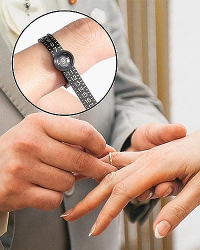 Meowoo Ring Sizer Measuring Tool with Magnifier, for Ring Measurer and Ring Sizer Clear and Intuitive Reading. Plastic Ring Sizer with Lens, 1-17 — view 5