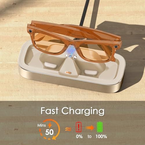 Charging Station for Meta Ray-Ban Glasses - Wayfarer, Skyler, Headliner & Oakley Meta HSTN Charger with LED Indicator (USB-C Powered - Starlight) — view 2