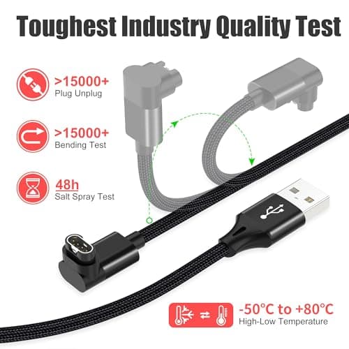 AGVEE 3.3ft Charger for Garmin Watch, L-Shape Charging Cable — view 5