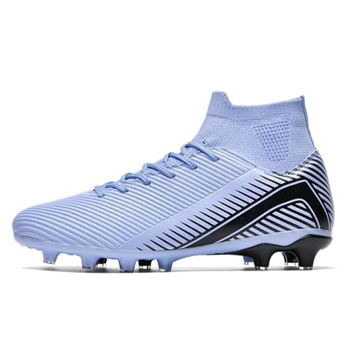 SKENGO Unisex-Adult Soccer Cleats Mens Womens Turf Soccer Shoes Youth AG TF Training Football Cleats Lightweight High-top Football Boots Indoor Outdoor (9909 Zi AG_39) — view 3