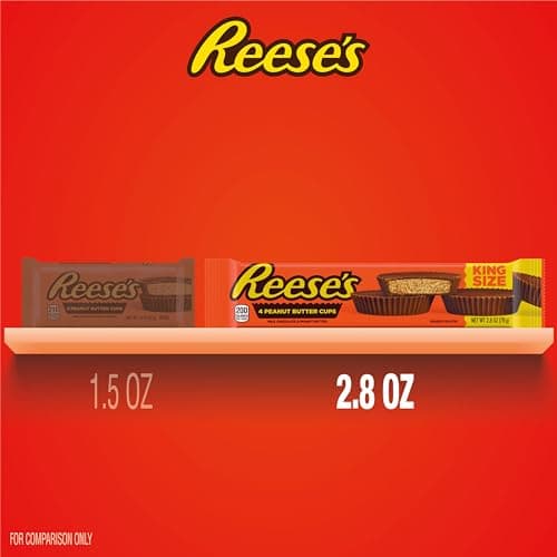 Reese's, Milk Chocolate King Size Peanut Butter Cups, Candy Pack, 2.8 Ounce — view 2