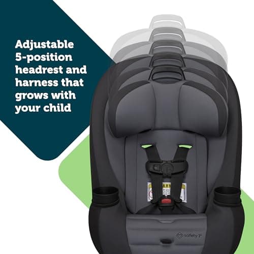 Safety 1st Ellaris 3-in-1 Convertible Car Seat, Slim Fit Design, Rear & Forward-Facing, 5-Position Headrest, Travel-Friendly with Machine-Washable Seat Pad, London Blue — view 2