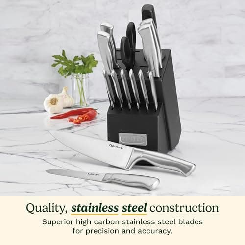 Cuisinart 15-Piece Stainless Steel Hollow Handle Block Set, C77SS-15PK