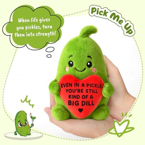 LuoHere Positive Support Pickle Gifts Mothers Day for Sister Friend Teens Mom Dad Birthday Gifts for Women Men Boss Coworkers Inspirational Travel Graduation Gift Healing Stress Relief Items — view 4
