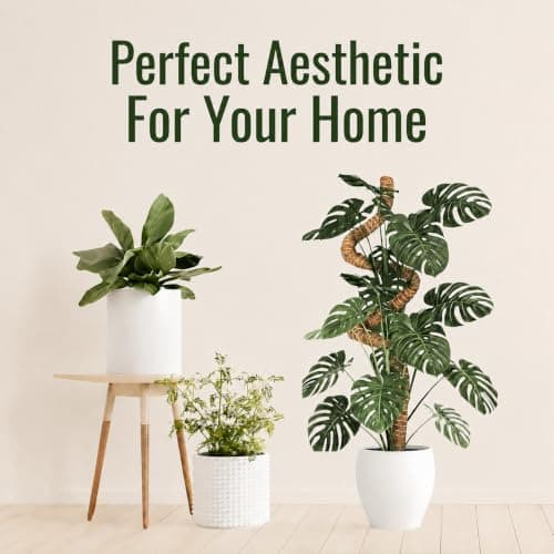 Imezos 2 Pack 30 Inch Moss Pole for Plants, Moss Poles for Climbing Plants Monstera, Handmade Coco Coir Plant Pole, Monstera Plant Support for Plant Grow — view 3