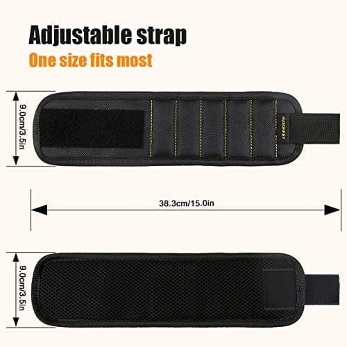 Gifts for Christmas Stocking Stuffers for Men,KUSONKEY Magnetic Wristband Tool Gift for Men Who have Everything,Wrist Magnetic Screw Holder with Strong Magnets for Holding Screws Tool for Electrician — view 3