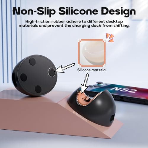 Gorixer Switch Charging Dock for Nintendo Switch 2/1/Lite/OLED — view 3