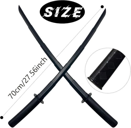 2PCS 3D Printed Gravity Retractable Samurai Katana, Plastic Unsharpened Telescopic Anime Cosplay Demon Slayer Zoro Sword Toy for Cosplay, Collection & Gift