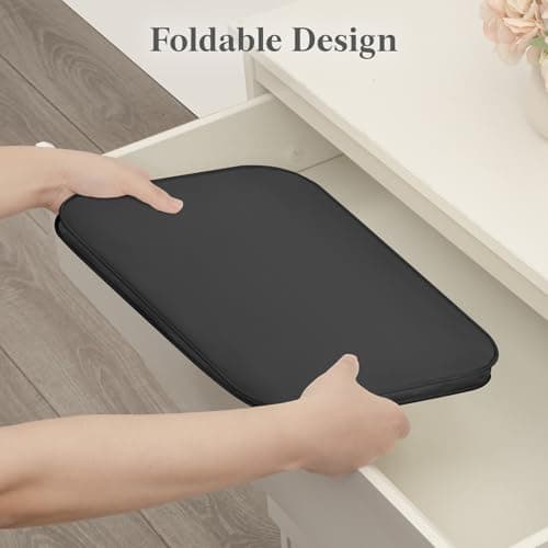 Lifewit Slim Laundry Hamper, Narrow Small Laundry Basket with Handle for Dirty Clothes, Collapsible Tall Thin Laundry Bin for Bathroom Bedroom Dorm College, 50L, Black — view 4