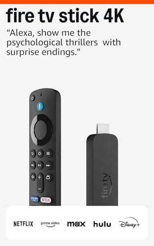 Like-New Amazon Fire TV Stick 4K (newest model) with AI-powered Fire TV Search, Wi-Fi 6, stream over 1.8 million movies and shows, free & live TV, find shows faster with Alexa+