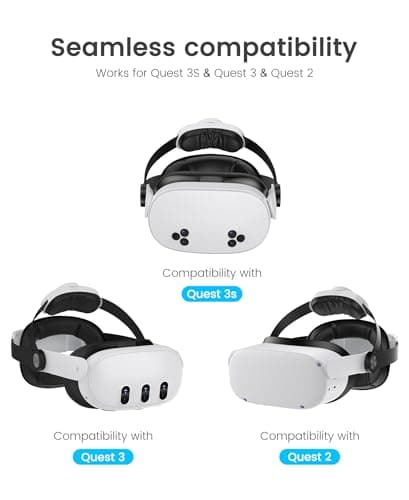 KawayeReal Head Strap for Meta Quest 2/3/3S - 4-Way Adjustable VR Headset Strap Replacement with Enhanced Support & Comfort Upgrade - Elite Strap Alternative for Oculus Gaming