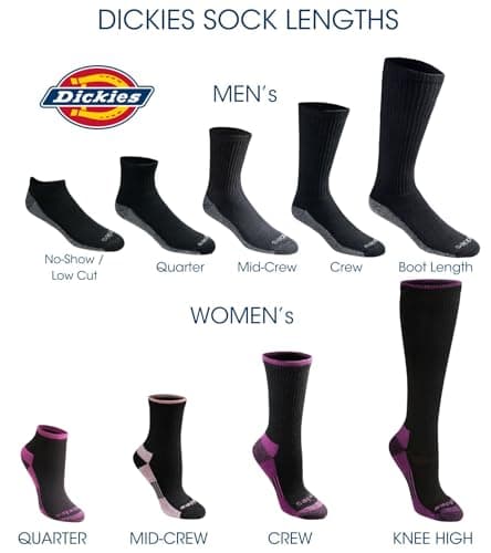 Dickies Men's Dri-Tech Original Moisture Control Crew Socks, Available in M-XXL (6, 12, 18 Pairs), Heathered Colors (6 Pairs), Large — view 4