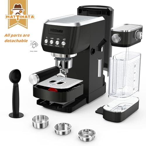 MAttinata Cappuccino Machine, Espresso Machine with Automatic Milk Frother — view 3