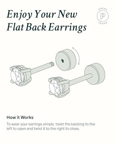 PAVOI 14K Yellow Gold Plated Solid 925 Sterling Silver Post Cubic Zirconia Flat Back Earrings for Women | Marquise Cartilage Earring | Helix Piercing Jewelry | Small Stud Earrings — view 4