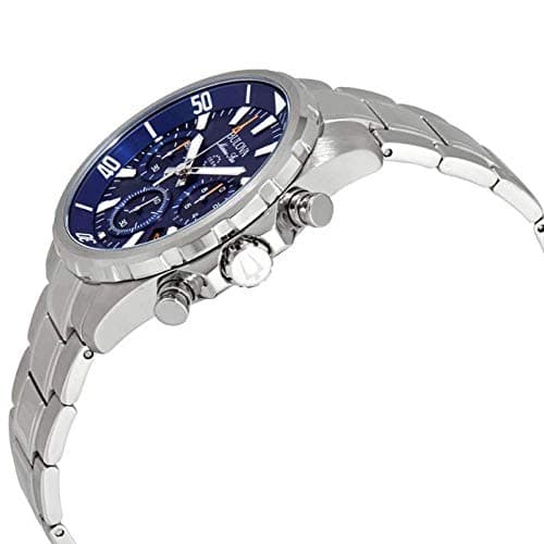 Bulova Men's Marine Star Series B Stainless Steel 6-Hand Chronograph Quartz Watch, Blue Dial Style: 96B256 — view 3
