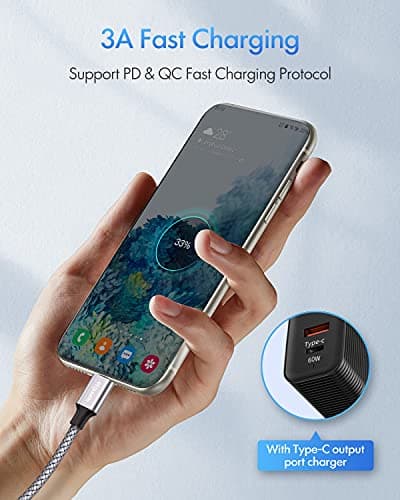 etguuds USB C to USB C Cable 3ft, 2-Pack 60W USBC to USBC Cord, Type C to C Charger Cable Fast Charging for iPhone 17 16 15 Pro Max Plus Air, Samsung Galaxy S25 S24 S23, for MacBook/iPad, Pixel — view 2