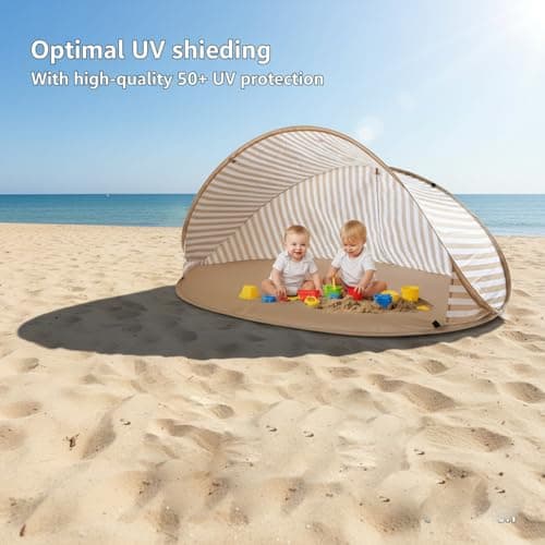 Baby Beach Tent, Beach Tent for Kids, Sun Shelter with UPF 50+ Sun Protection, Instant Baby for Outdoor Camping, Park & Sand
