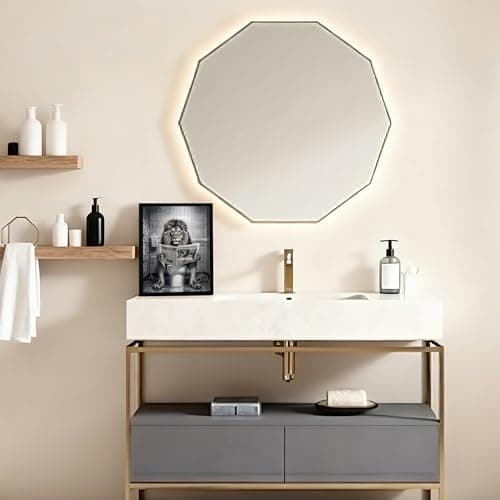 WRFON Framed Lion Bathroom Wall Art, Funny Lion Reading Newspaper on Toilet Bathroom Artwork, Black and White Animal Canvas Wall Painting, Modern Farmhouse Decoration for Home Decor, 8" W x 10" L — view 3