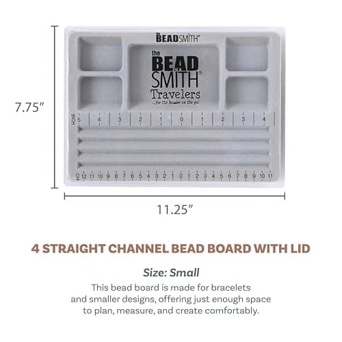 The Beadsmith Mini Bead Board, Grey Flocked — view 2