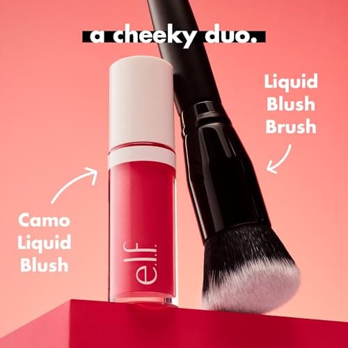 e.l.f. Camo Liquid Blush Brush, Angled Blush Brush Ideal For Applying & Blending Colors On Cheeks, Soft, Dense Bristles, Vegan & Cruelty-free — view 4
